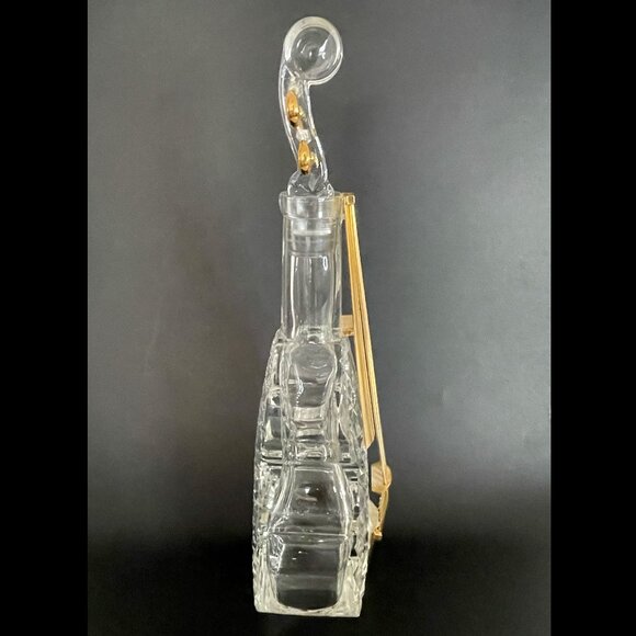 Rare Mid to Late 20th Century Glass Double Bass Decanter England - Picture 4 of 6